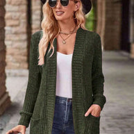 Damen Strickjacke mit strukturiertem Design und praktischen Taschen WW