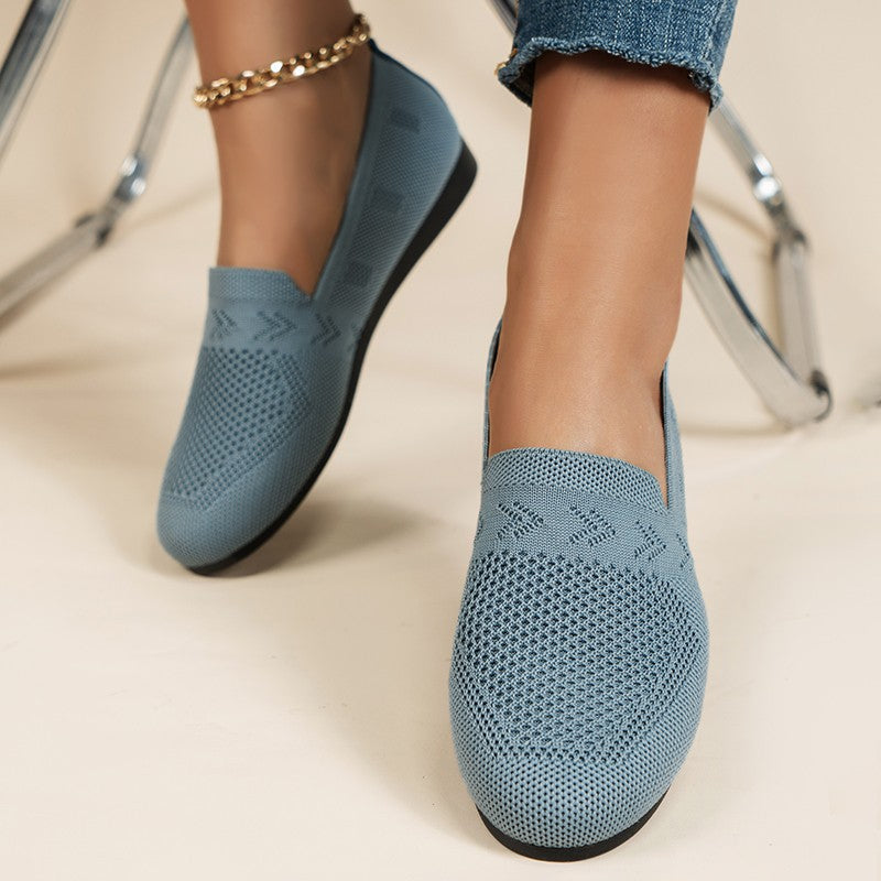 Damen Bequeme Slip-On Ballerinas mit atmungsaktivem Obermaterial WW