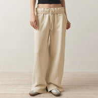 Damen weite Freizeit-Hose mit elastischem Bund und Kordelzug WW
