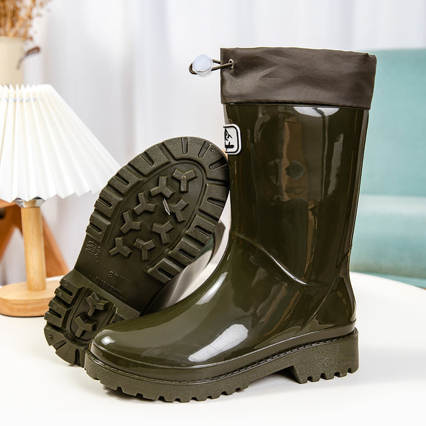 Damen Hochwertige und stylische Gummistiefel mit verstellbarem Schnürsystem WW