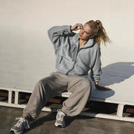 Damen Sportliche Fleecejacke mit praktischen Taschen WW