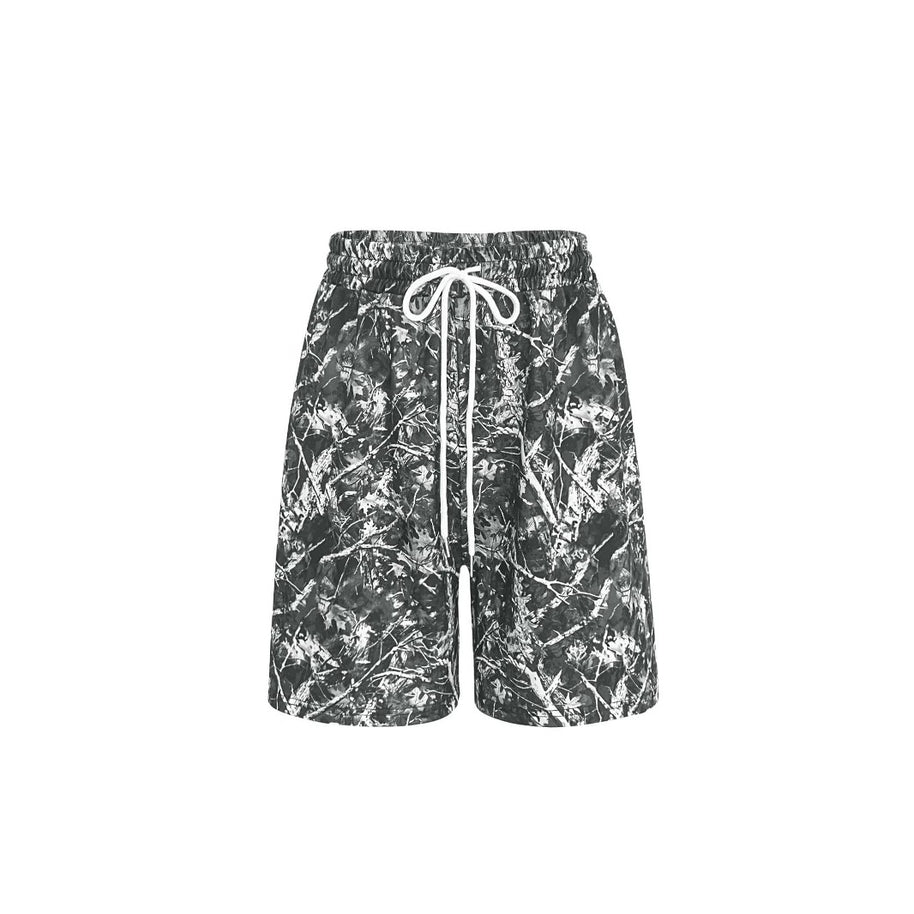 Damen Freizeit-Shorts mit stylischem Camouflage-Muster und elastischem Bund WW