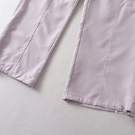 Damen bequeme Cargo-Hose mit verstellbarem Bund und funktionellen Taschen WW