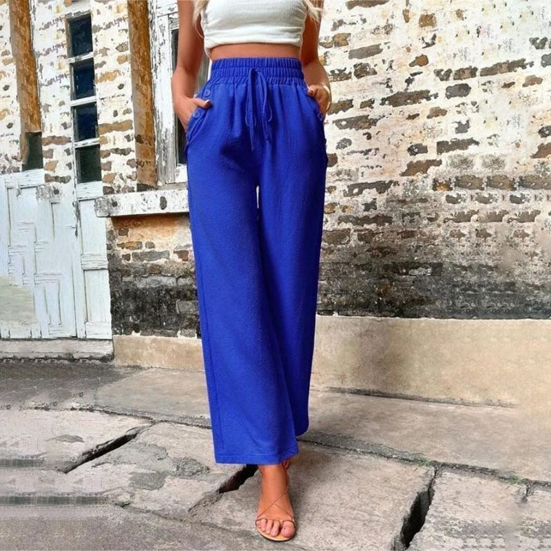 W&W Mode | Farbige Luftige Sommerhosen Damen Mit Weitem Bein Für Frauen