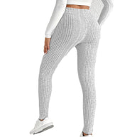 Damen enganliegende Rippleggings aus atmungsaktivem Stretchmaterial WW
