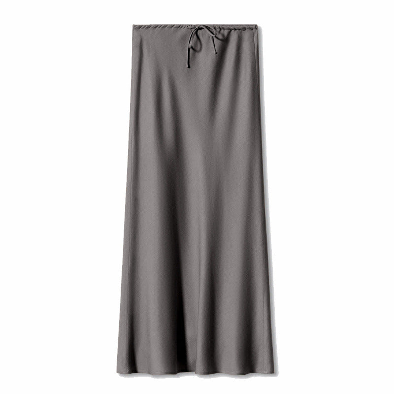 Damen Maxi-Rock mit elastischemBund und seitlicher Bindegurt WW
