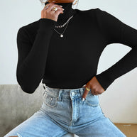 Damen Rollkragenpullover mit modernem Rippdesign WW