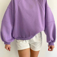 Damen Oversized Sweatshirt mit voluminösen Ärmeln WW