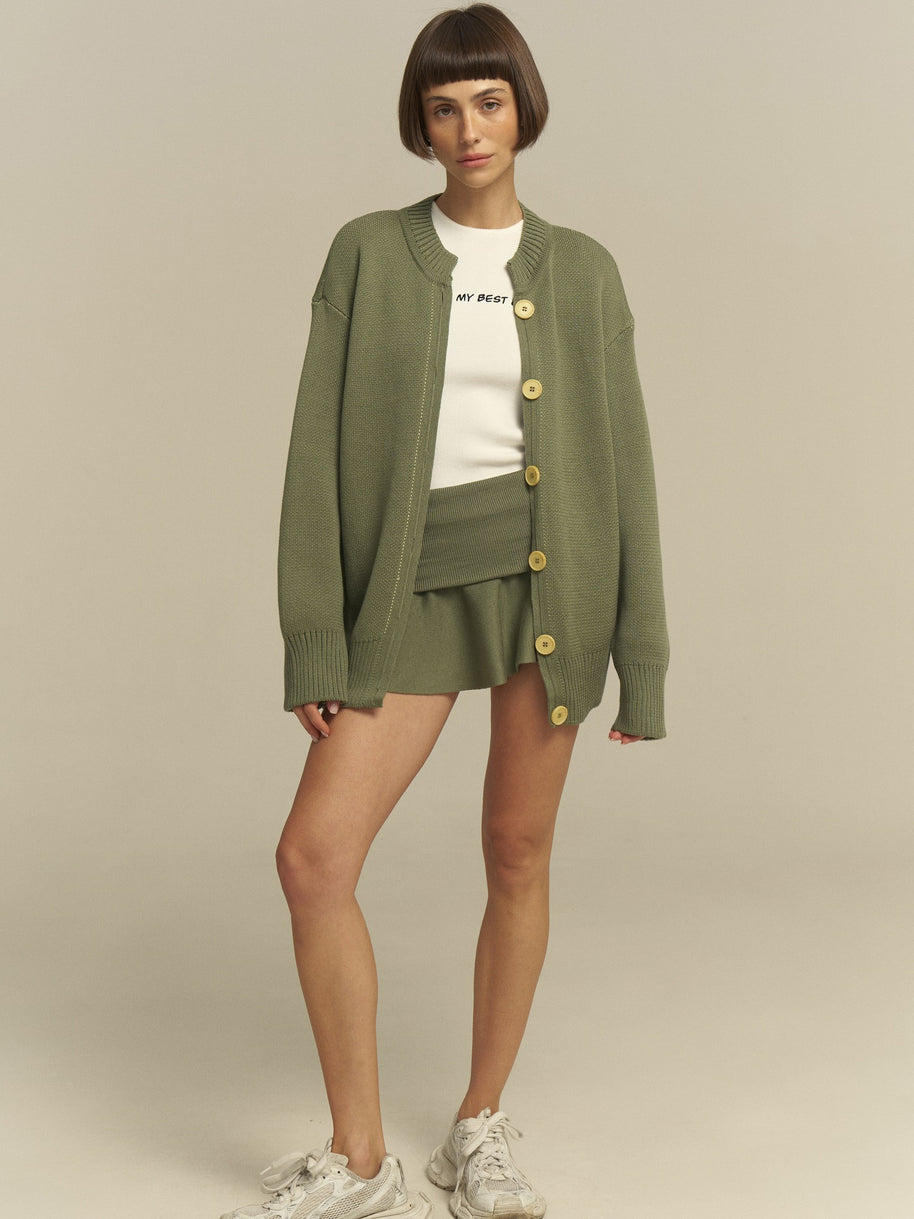 Damen bequemer Oversized-Pullover und lässige Palazzohose Set WW