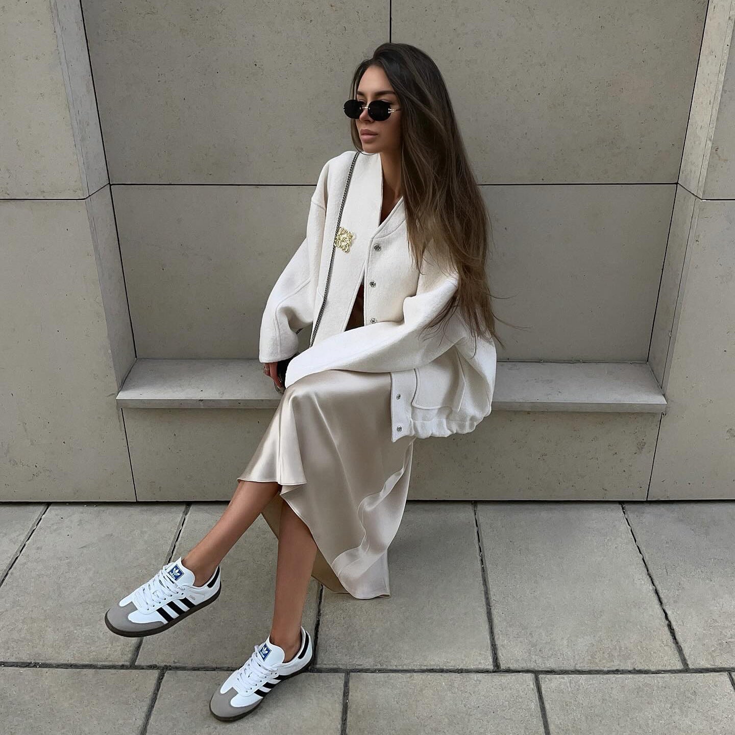 Damen sportliche Oversize-Jacke mit eleganten Knopfdetails und lässigem Schnitt WW