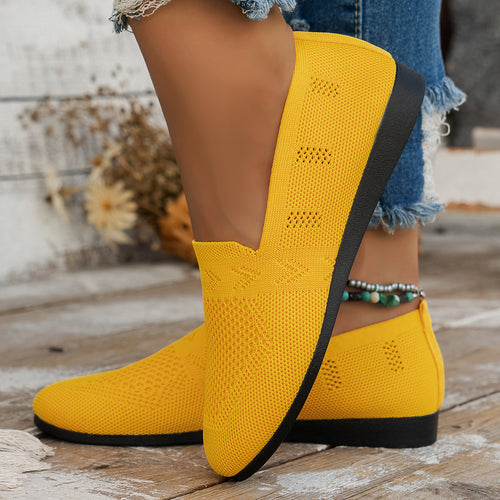 Damen Atmungsaktive Slip-On Espadrilles mit flexiblem Fußbett WW