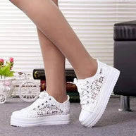 WW | Sneakers für Damen aus Spitze mit Plattform – Eleganter und Atmungsaktiver Stil