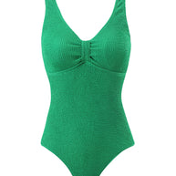 Damen Einteiler Badeanzug mit schickem strukturierte Oberfläche und formendem Effekt WW