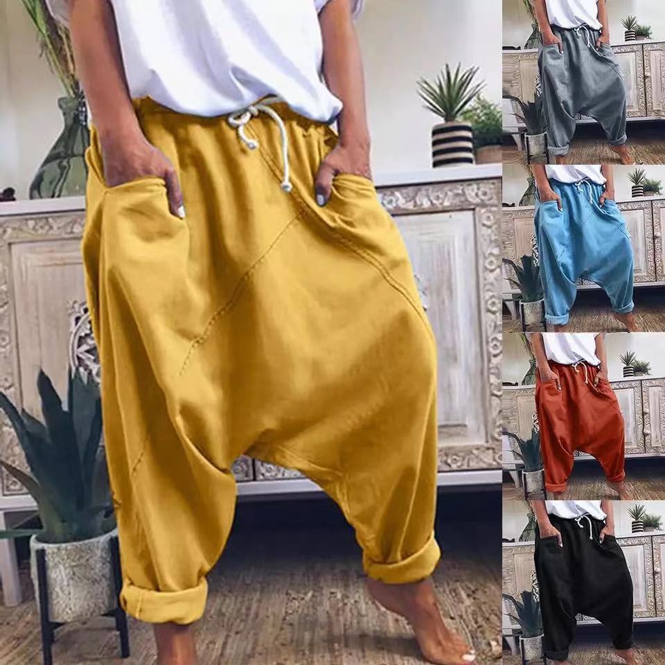 Herren lässige Relaxed-Fit Haremshose WW