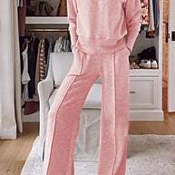 WW | Lockeres Oberteil und Hose mit weitem Bein Set