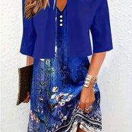 WW | Elegantes Langrock Zwei-Teile Kleid