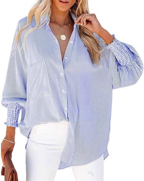 Damen Übergroße Hemdbluse mit raffiniertem Falten-Design WW