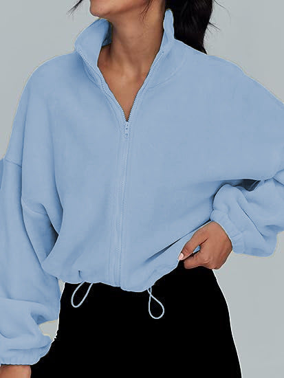 Damen Übergangsjacke mit hohem Kragen und lockerer Passform WW