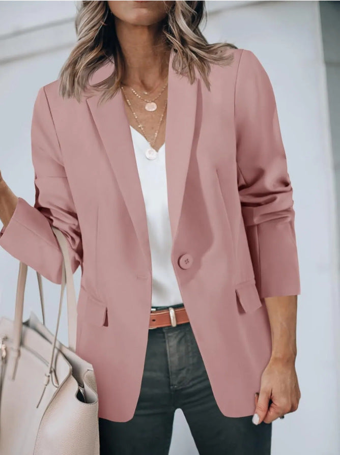 Damen lässiger Blazer mit elegantem Schnitt und praktischen Taschen WW