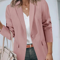 Damen lässiger Blazer mit elegantem Schnitt und praktischen Taschen WW