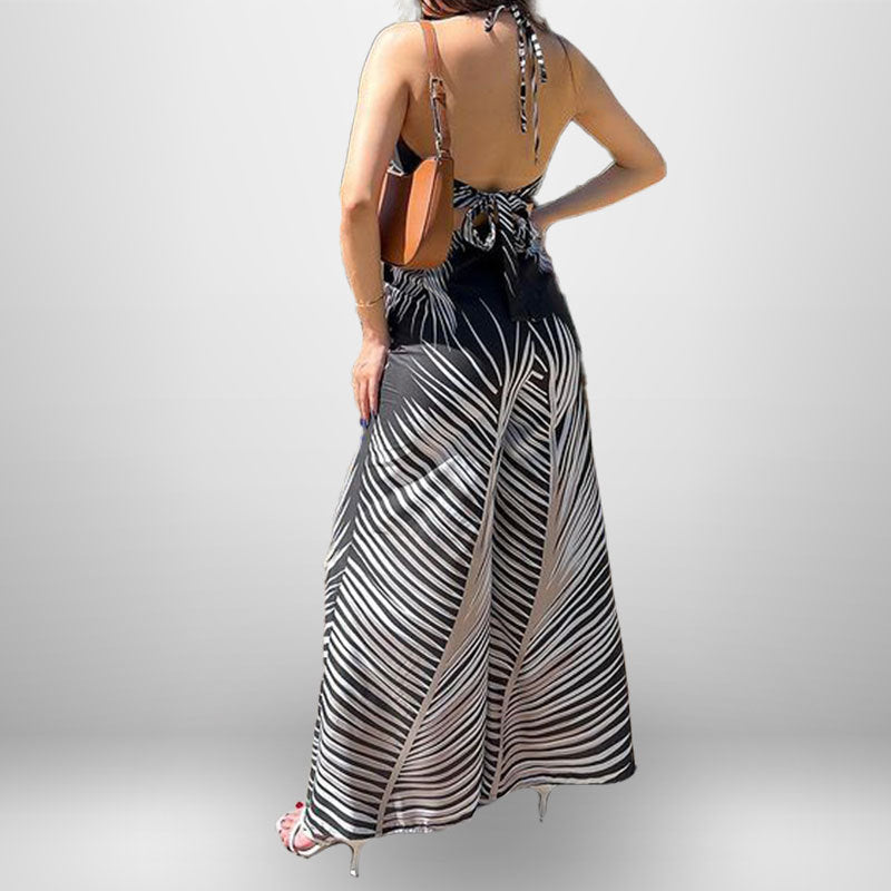 Damen Jumpsuit mit aufregenden Cut-Out-Details und elegantem Wickeloberteil W&W Mode