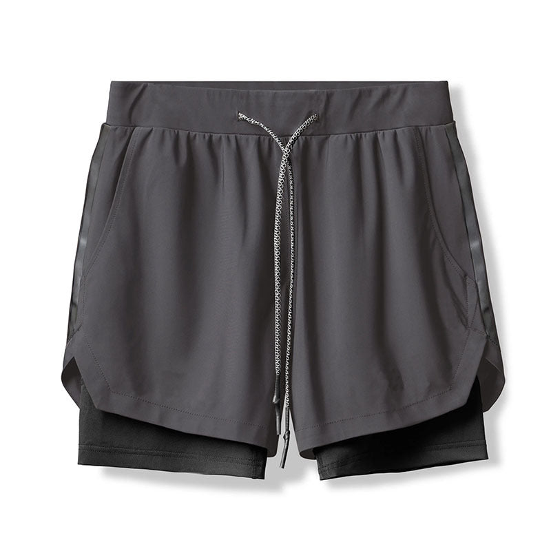 Damen Sportliche Flexibler Laufshorts mit Innenhose WW