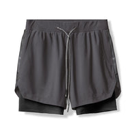 Damen Sportliche Flexibler Laufshorts mit Innenhose WW