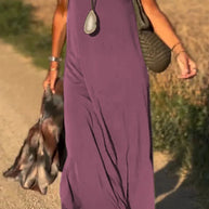 Damen Maxikleid mit eleganter V-Form und qualitativ hochwertigem Obermaterial WW