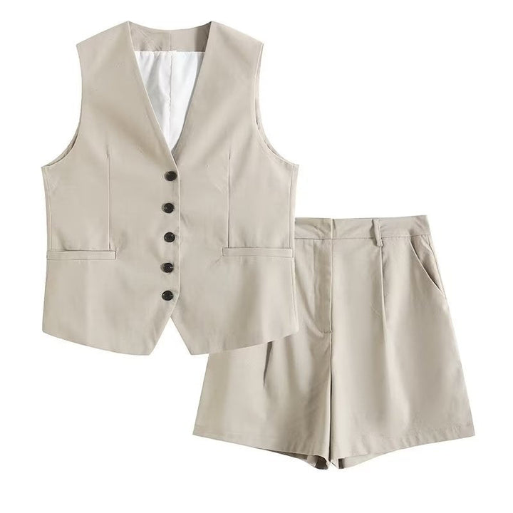 W&W Mode | Lockere Weste Shorts Set