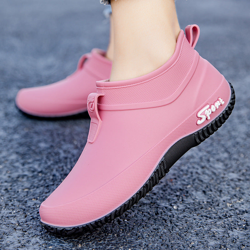 Damen bequeme Gummistiefel mit rutschfester Sohle WW