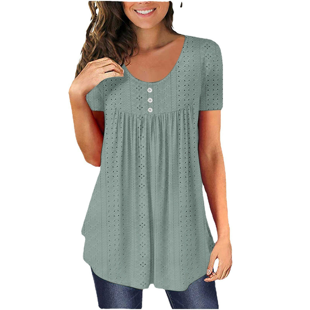 Damen Eyelet Tunika Top WW