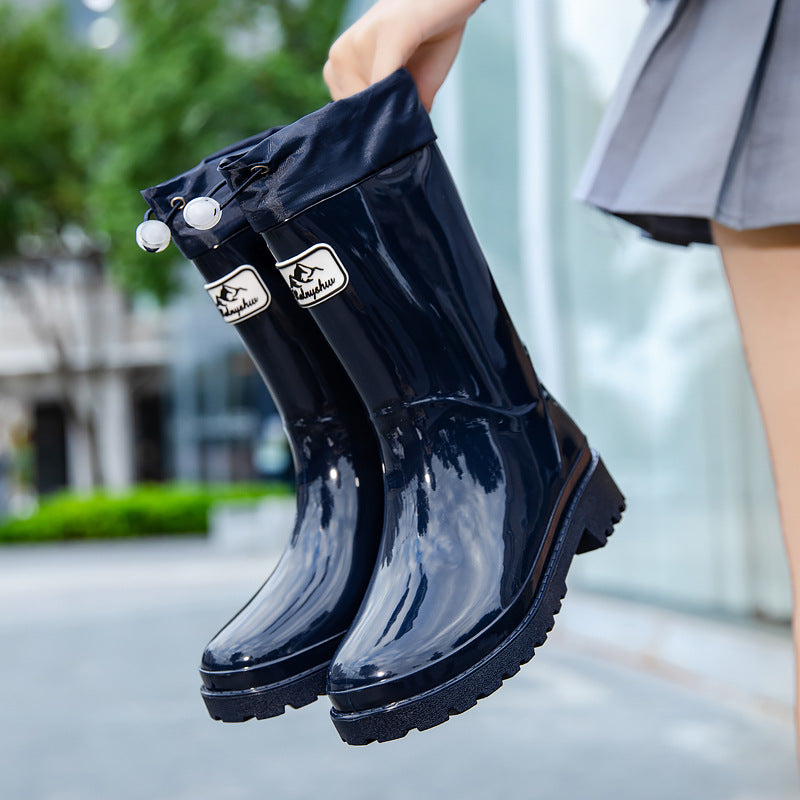 Damen Hochwertige und stylische Gummistiefel mit verstellbarem Schnürsystem WW