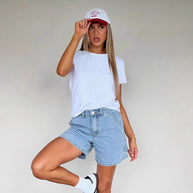 Damen High-Waisted Denim Shorts mit lässigem Schnitt WW