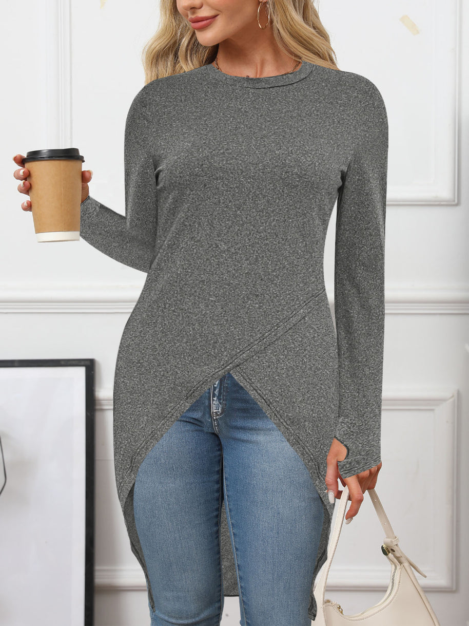 Damen asymmetrisches Langarmshirt WW