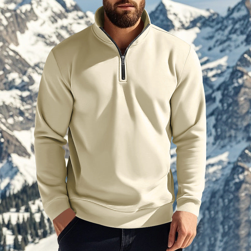 W&W Mode | Bequemer Fleecehalbzipper Für Männer