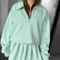 Damen sportlicher Pullover mit Reißverschluss WW