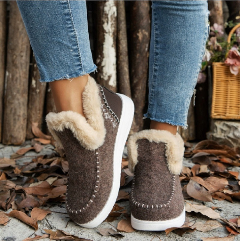 Damen bequeme Fleece-Hausschuhe mit warmem Innenfutter und rutschfester Sohle WW
