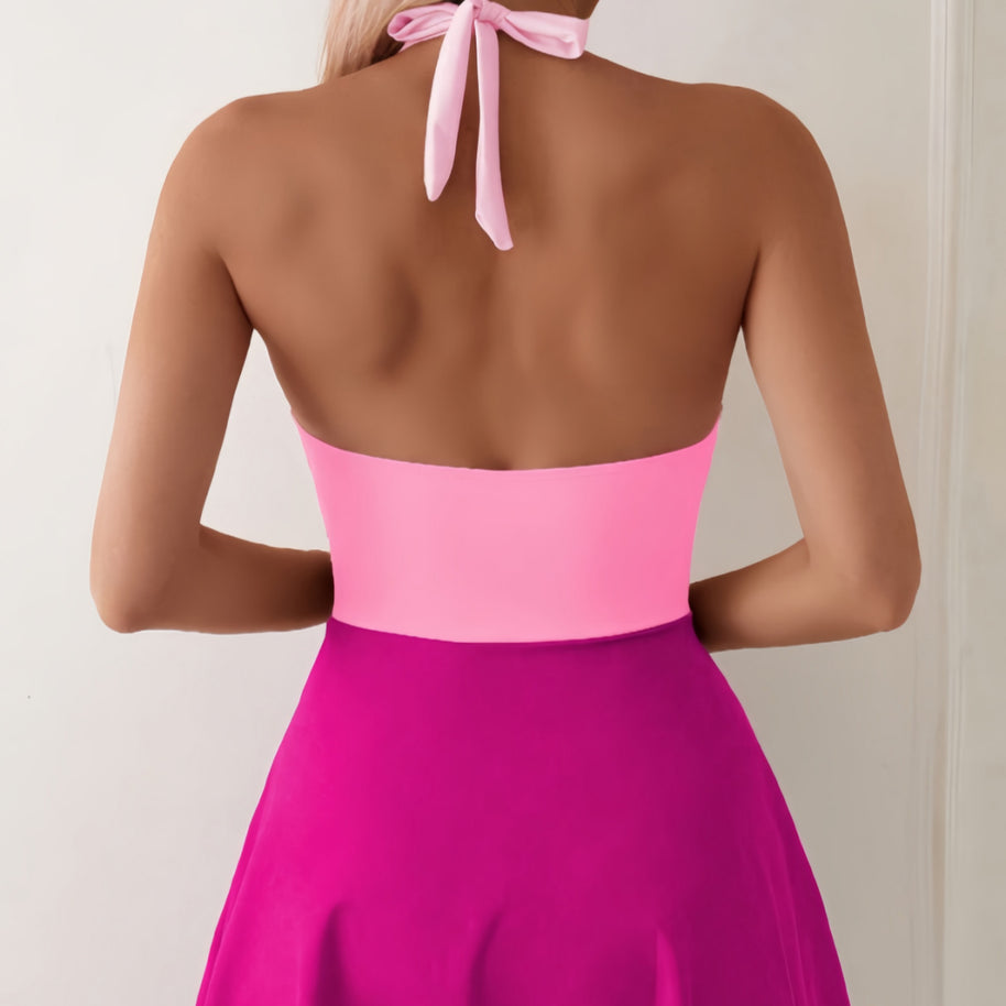 Damen Badeanzug mit schickem Wickel-Design und schmeichelndem Rock WW