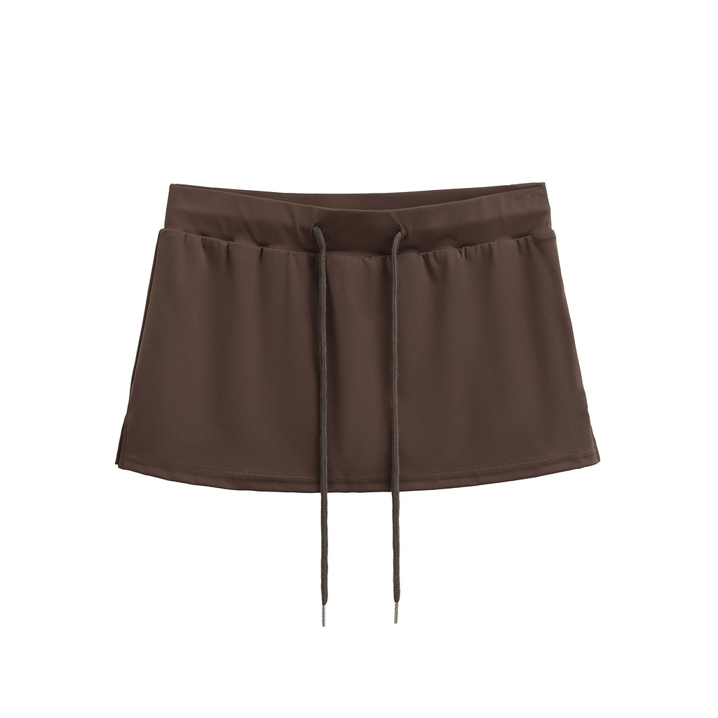 Damen Sportlicher Minirock mit verstellbarem Kordelzug und atmungsaktivem Material WW