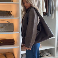 Damen Strickjacke mit übergroßem Schnitt und Knopfdetails WW