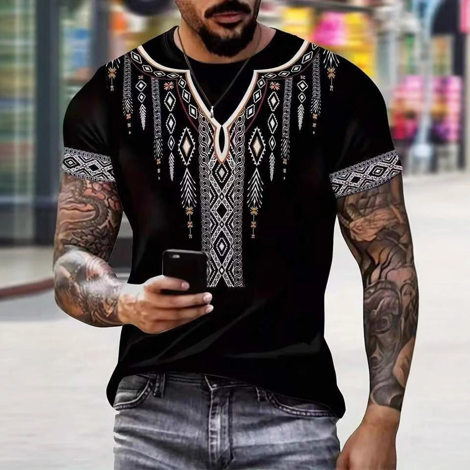 Herren Shirt mit ethnischem Muster WW