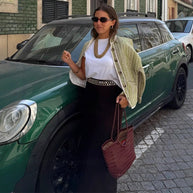 Damen leichte Steppjacke mit modischem Streifenmuster WW