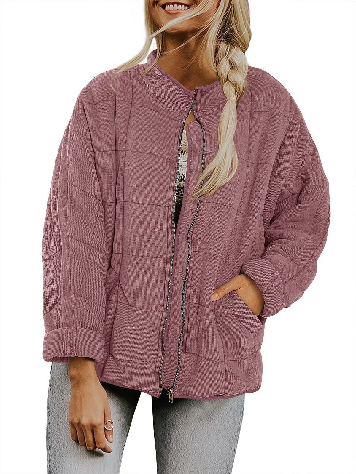 Damen Steppjacke mit hochschließendem Kragen und praktischen Tasche WW