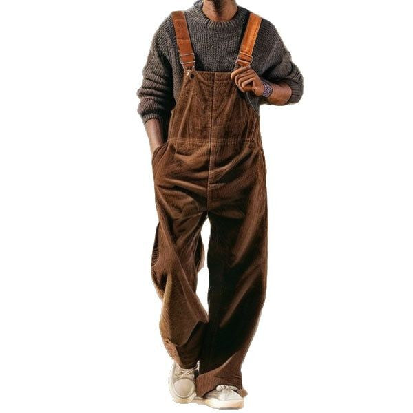 Herren Lässige Latzhose aus Cord mit ergonomischem Schnitt WW