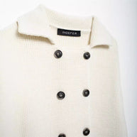 Damen Strickjacke mit doppelter Knopfreihe und praktischen Taschen WW