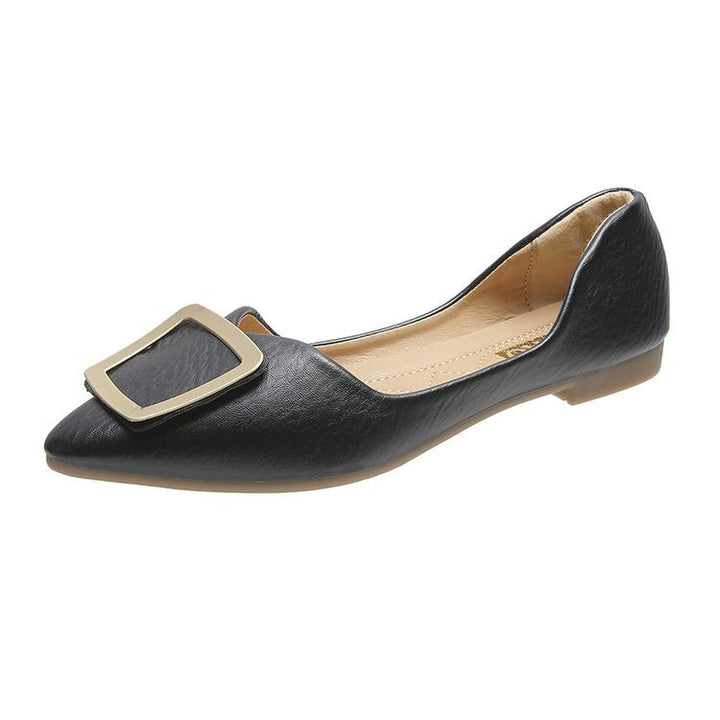 Damen elegante Ballerinas mit modischem Schnallen-Detail W&W Mode