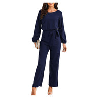 Damen eleganter Jumpsuit mit eleganten Ärmeln und tailliertem Schnitt WW