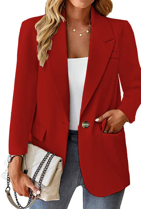 Damen eleganter Blazer mit modernem Schnitt und Taschen WW