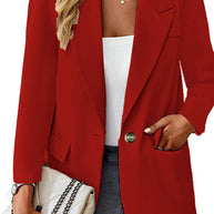 Damen eleganter Blazer mit modernem Schnitt und Taschen WW