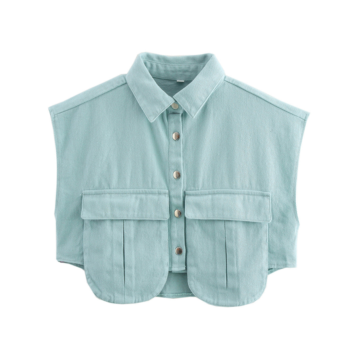 Damen ärmellose Utility-Bluse mit Taschen WW